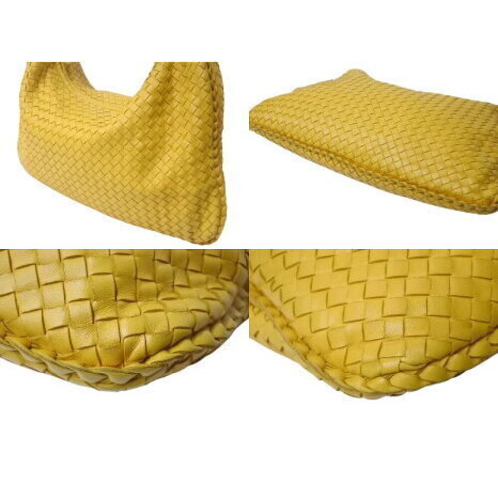 Bottega Veneta Hobo Intrecciato Hobo Shoulder Bag Yellow Leather - Picture 7 of 8